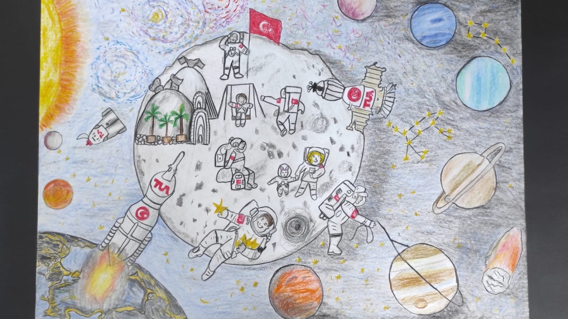 “Türkiye’nin İnsanlı İlk Uzay Yolculuğu” Konulu Resim Yarışmasında Hatay İl Birinciliği